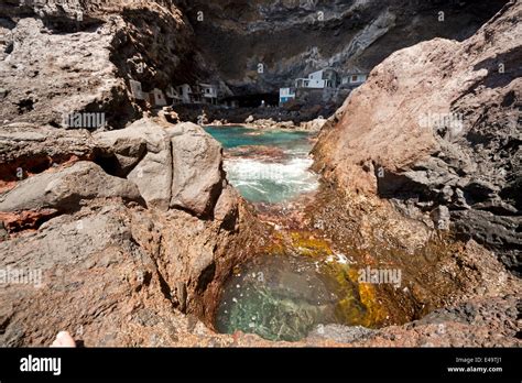 Fishermens Homes At The Hidden Pirate Bay Near Tijarafe La Palma