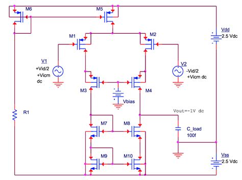 Design The Telescopic Pmos Cascode Amplifier Loaded