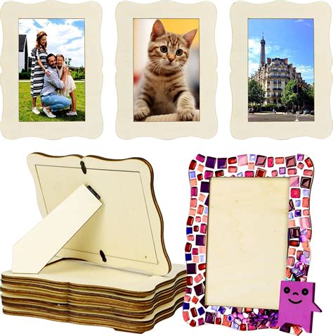 Amazon Vmiapxo Pack Unfinished Wooden Picture Frames For X