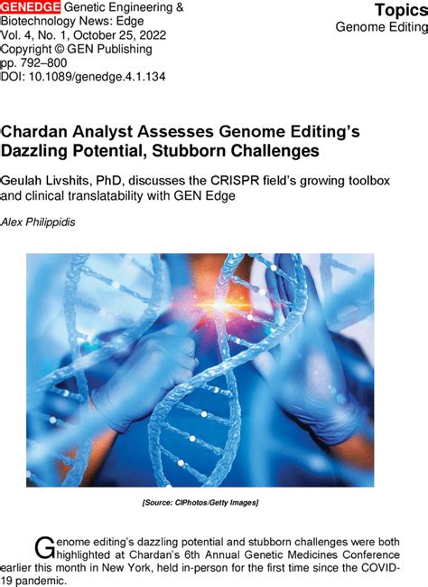 Chardan Analyst Assesses Genome Editing S Dazzling Potential Stubborn