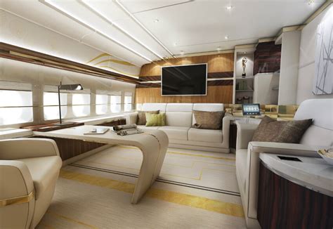 Amazing 747 Custom Private Jet Interior Design: 4,000 Sq Ft