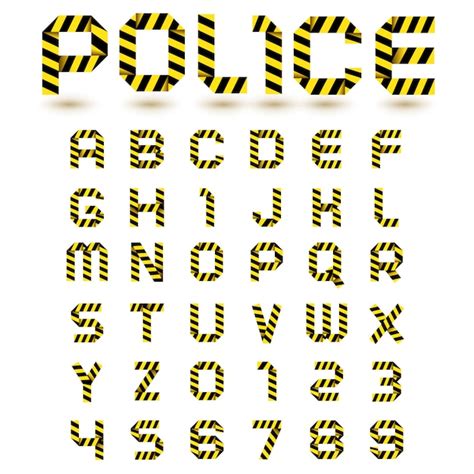 Premium Vector Police Line Alphabet