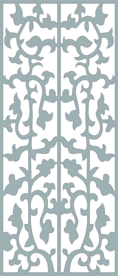 Laser Cut Decor Seamless Floral Lattice Stencil Design Free Dxf File