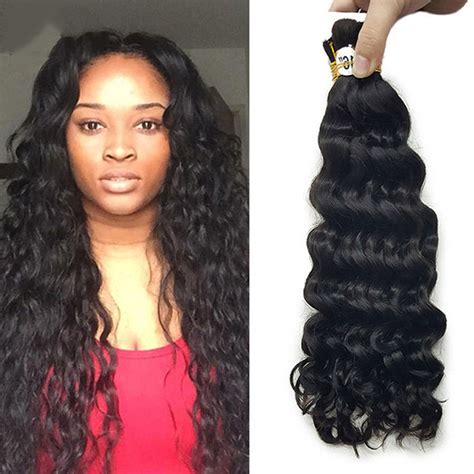 Brazilian Deep Wave Human Hair Bulk For Braiding Curly Bulk Hair No