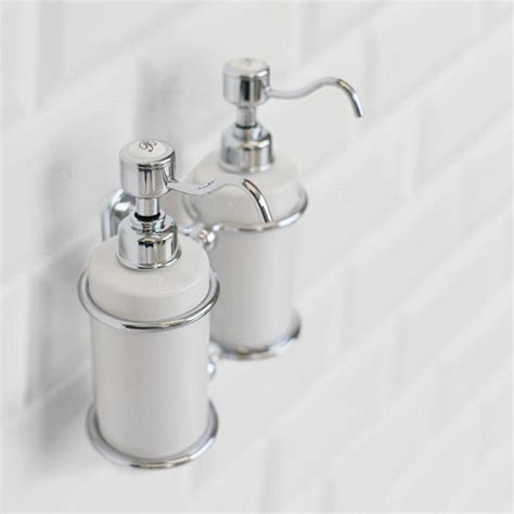 Burlington Traditional Brass And Ceramic Double Soap Dispenser