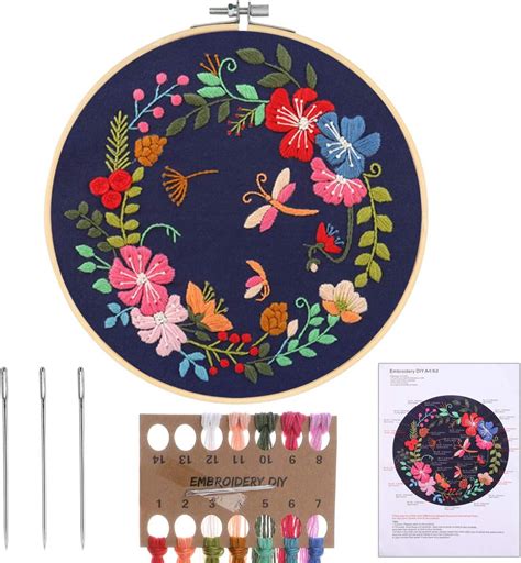 MWOOT Embroidery Cross Stitch Stamped Kit DIY Embroidery Starter Kit