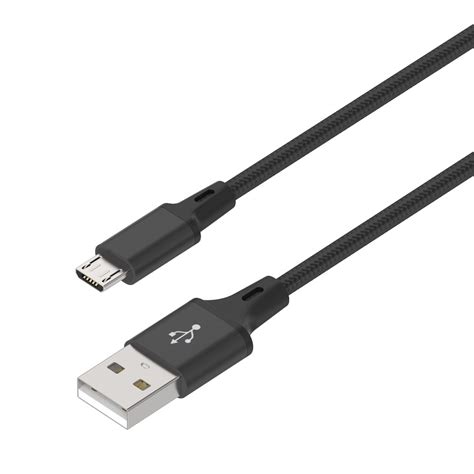 Usb A Naar Micro Usb Oplaad En Datakabel Meter Zwart Lb