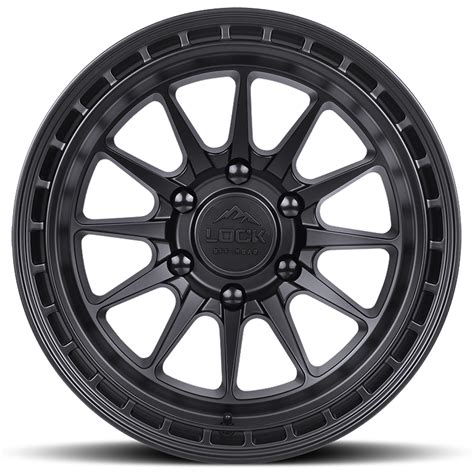 17 Lock Off Road Wheels Baja Matte Black With Matte Black Ring Rims