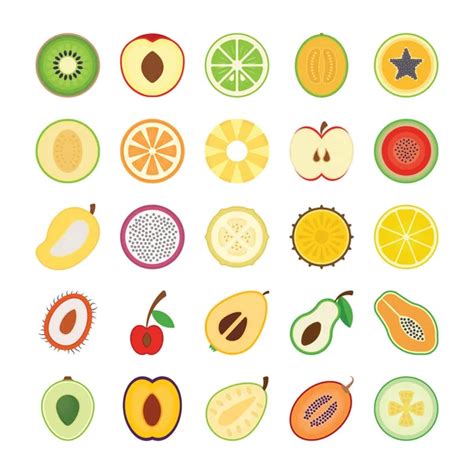 Fruit Icon Set Stock Vector Image By ©kolopach 27673099