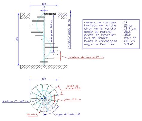 Calcul D Un Escalier En Colimacon