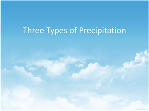 Three Types of Precipitation