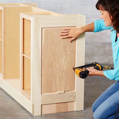 How to Build a DIY Kitchen Island | Lowe’s | Kitchen island using stock ...