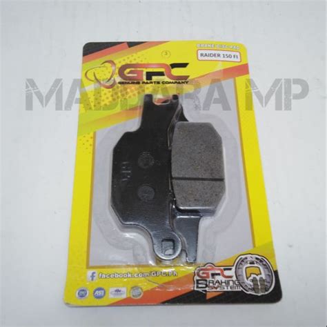 Disc Pad Rear Raider Fi Gpc Brake Pad Cod Accepted Shopee