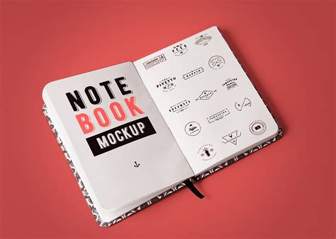 Free Open Notebook Mockup — Free Mockup World