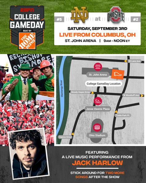 Espns College Gameday Built By The Home Depot Travels To Ohio State