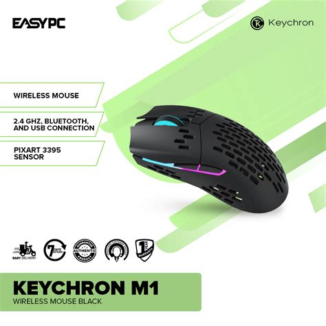 Keychron M1 Wireless Mouse Black – EasyPC