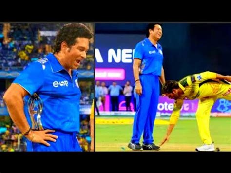 Sachin Tendulkar Shocking Reaction When Ms Dhoni Touch His Feet During