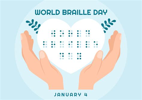 día mundial del braille el 4 de enero con texto por alfabeto para