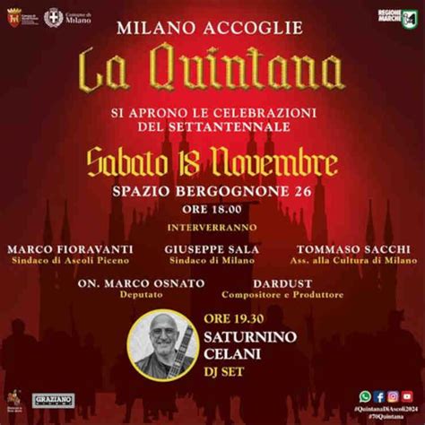 Buon Esimo La Quintana Di Ascoli Piceno Festeggia A Milano Con Il