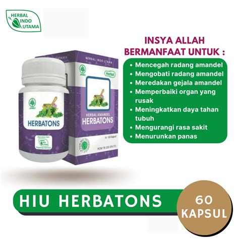 Jual Herbal Indo Utama Herbatons Kapsul Asli Original Hiu