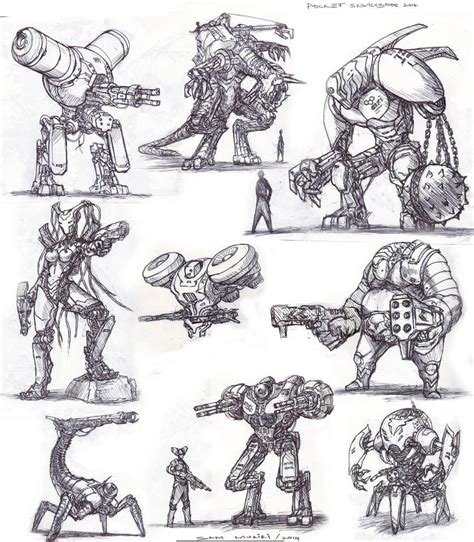 More Mech Marker Sketches By Sammuk1r1 On Deviantart