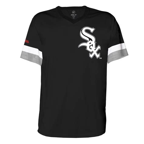 Chicago White Sox Black Sublimated V Neck Jersey T Shirt Clark Street Sports