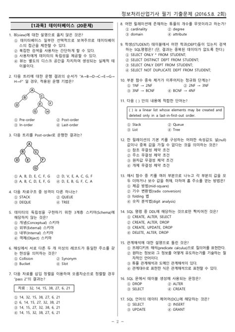 헬로시비티 정보처리산업기사 필기 2016년 2회 20160508 기출문제