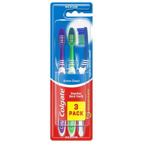 Colgate Extra Clean Medium Toothbrush X3 Dental Care Iceland Foods