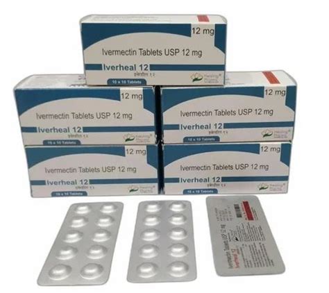 Iverheal Mg Ivermectin Tablet Box At Strip Of Tablets In