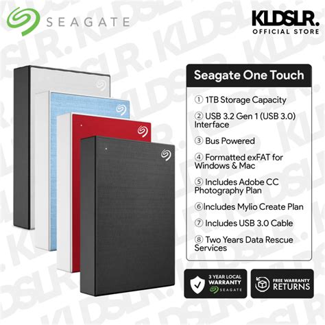 Seagate External Hard Disk One Touch Slim Usb Portable Hdd Backup