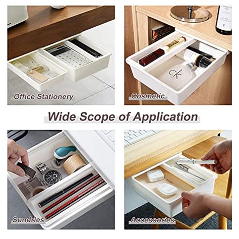 Landmore Under Desk Drawer Organizer Self Adhesive Desk Drawer