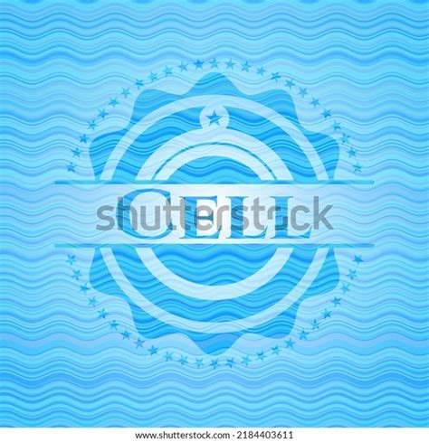 Cell Water Wave Concept Style Emblem Stock Vector Royalty Free