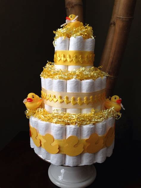 Duck Diaper Cake For A Baby Shower Centerpiece And New Baby Etsy