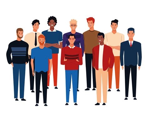 cartoon young people