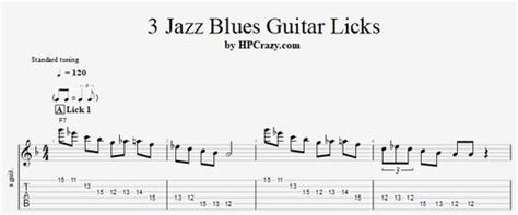 3 Jazz Blues Guitar Licks Tabs Backing Track Jazz Guitar