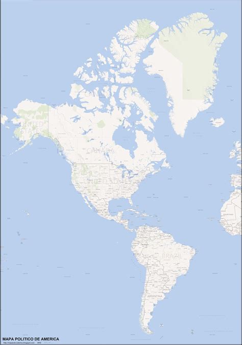 America Mapa Politico Mapa Grande 3976x5660px Peso 2117kb