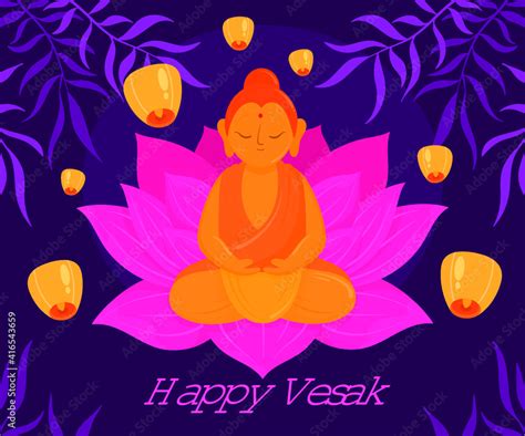 Detailed Vesak Day Illustration Stock Vector | Adobe Stock