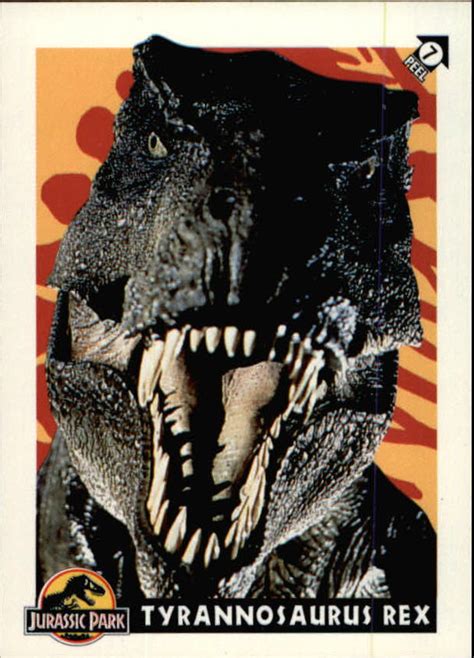 1993 Topps Jurassic Park Puzzle Stickers 7 Tyrannosaurus Rex A8384 Nm Mt