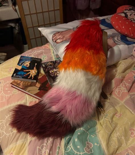 Handmade Lesbian LGBT Pride Furry Tail Gem