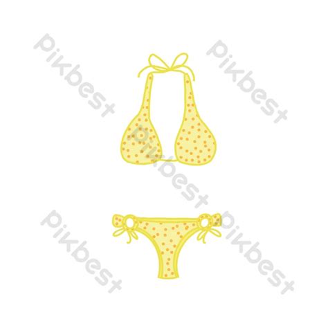 Lindo Bikini Amarillo Elementos Graficos Plantilla PSD Descarga Gratuita Pikbest