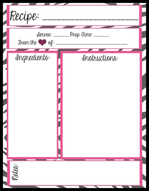 Mesa S Place Full Page Recipe Template Recipe Book Templates Recipe