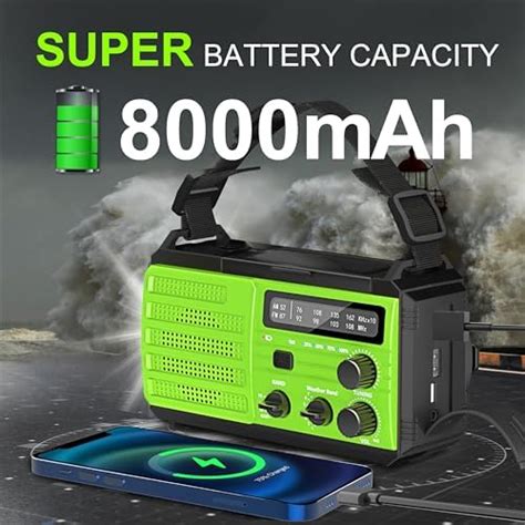 Radio météo d urgence radio d alerte météo AMFM NOAA 8 000 mAh radio