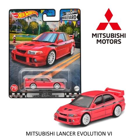 โมเดลรถเหลก Hot wheels MITSUBISHI LANCER EVOLUTION VI ลขสทธแท Boulevard no