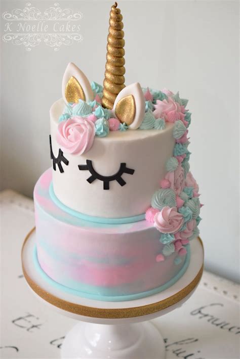 Unicorn Theme Birthday Cake