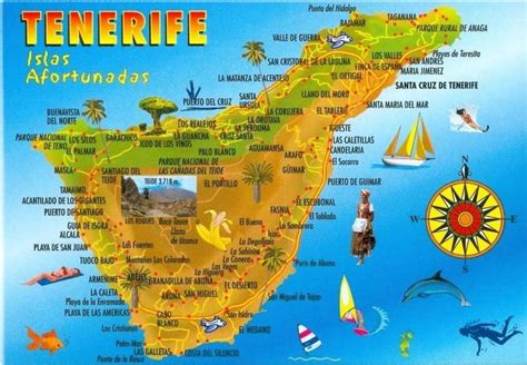 Ile De Tenerife Voyages Cartes