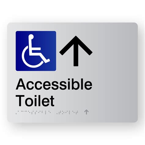 Accessible Toilet Lh Braille Sign Supplies