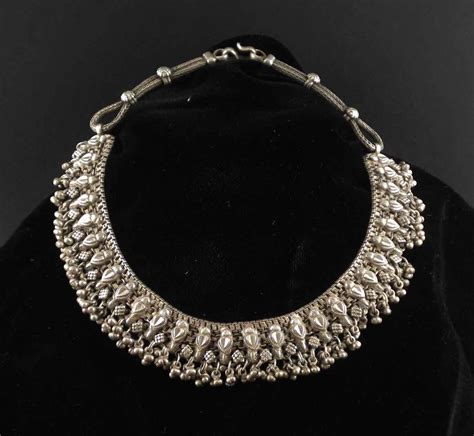 Old Silver Vintage Necklace From India Etsy Gioielli Argento Tribale