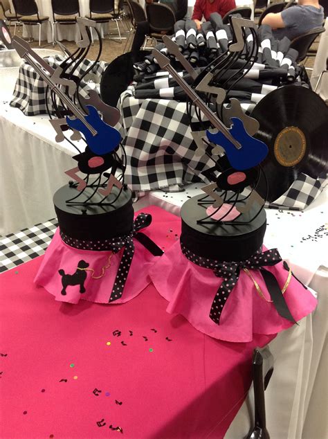 50 S Sock Hop Centerpieces Sock Hop Party Sock Hop Decorations 50s Theme Parties