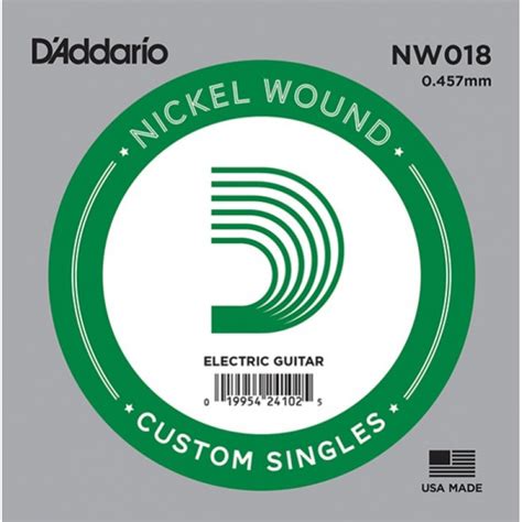 Одиночная струна для электрогитары D'ADDARIO NW018