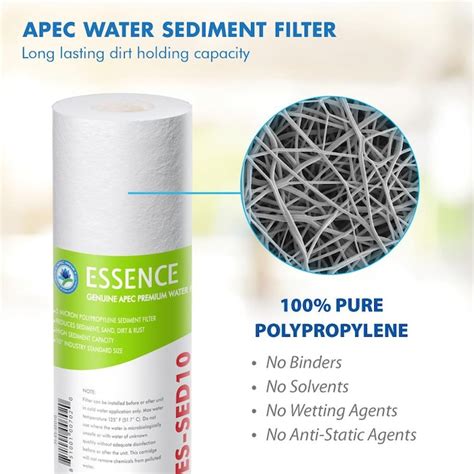 Apec Water Essence Fi Es Sed10 Sediment And Particulate Under Sink Replacement Filter Fi Es